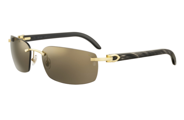 Cartier Black Horn Sunglasses CT0046S 003 53 - Kerrisdale Optical