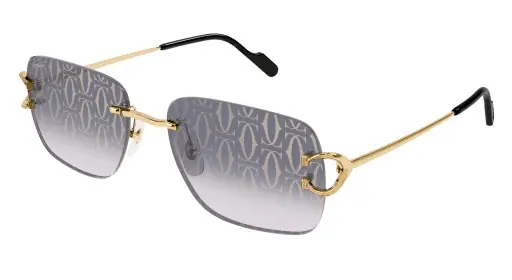 Cartier CT0330S-008 Grey lenses(Silver Mirror Monogram)