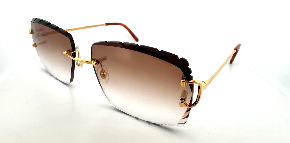 Cartier CT0092O 001 DCM Brown Tinted Kerrisdale Optical