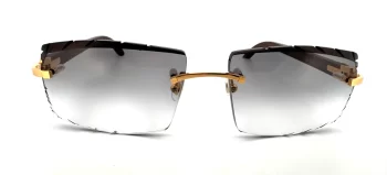 Cartier CT0052O-005 (Wood) DC Smoke Black