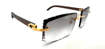 Cartier CT0052O-005 (Wood) DC Smoke Black