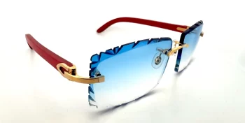 Cartier CT0052O-006 (Wood) DC Sky Blue