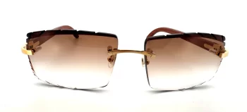 Cartier CT0052O-008 (Wood) DC Smoke Brown